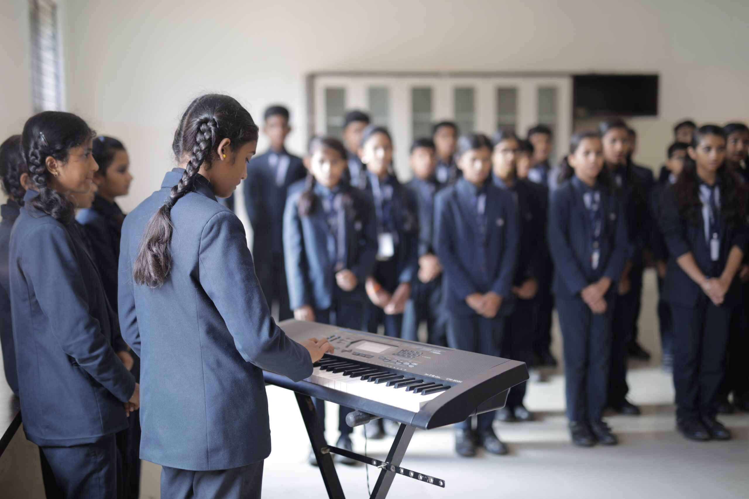 Students during a lesson at Jain Public School Korba