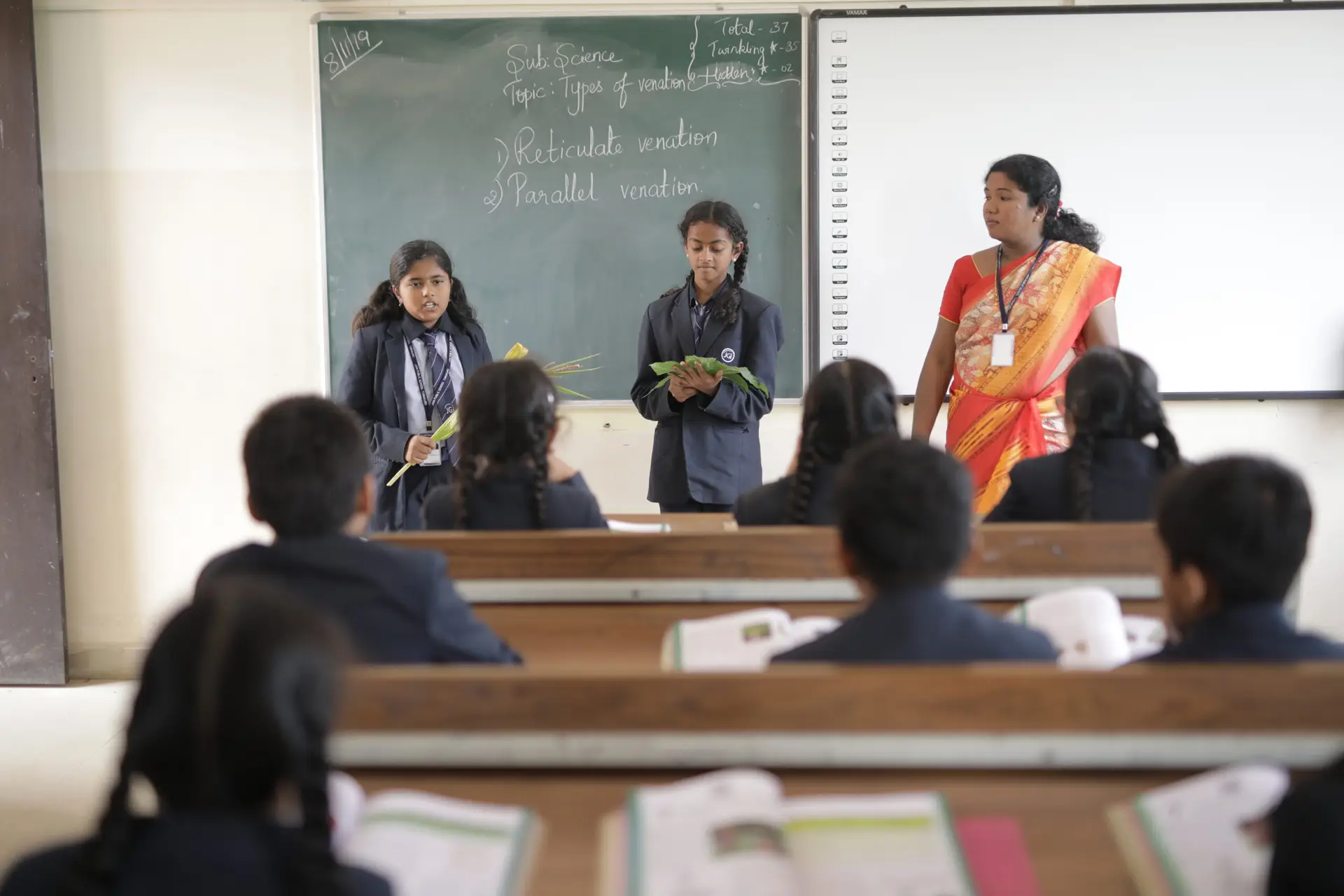Students in the grounds of Jain Public School Korba